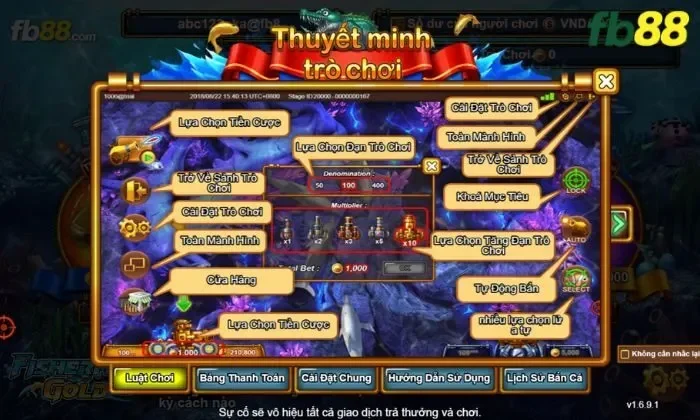Fishermen Gold FB88 luật chơi chi tiết