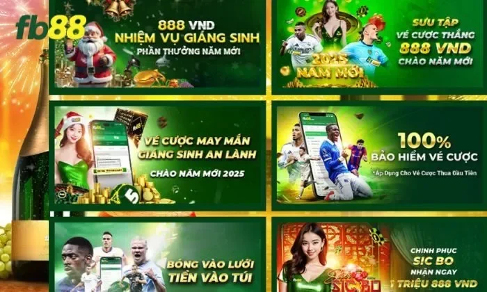 Khuyến mãi phần thưởng năm mới FB88 Sảnh cược FB88 không ngừng ra mắt những chương trình ưu đãi đặc biệt