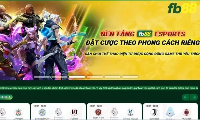 Thể thao Esports 3 FB88 Khám phá thiên đường Thể thao Esports 3 đẳng cấp tại nhà cái FB88